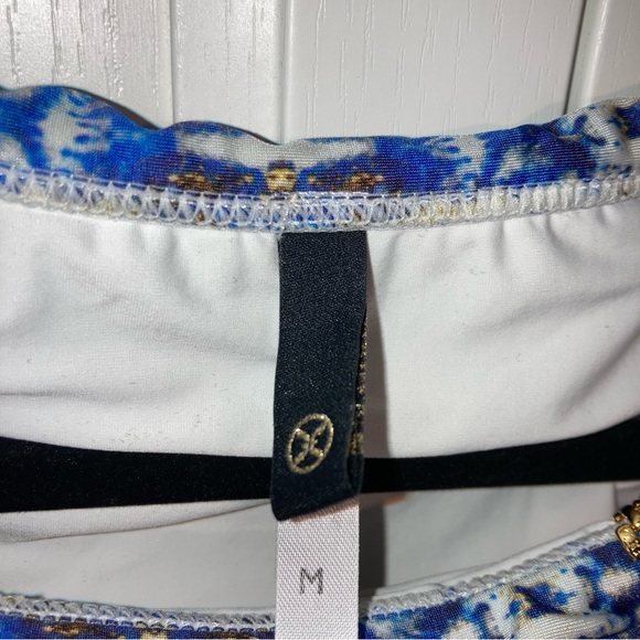 ViX Paula Hermanny Bia Tube bottom (full cut) blue and white with gold hardware - Picture 2 of 5